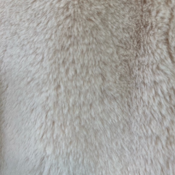 Calvin Klein Faux Fur Ivory Mid-Length Coat with Gold Accent Buttons (Size S) - Picture 7 of 10